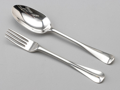Dutch Silver Hanoverian Tablespoon & Tablefork - Johannes d' Hoy & IW, Middelburg 